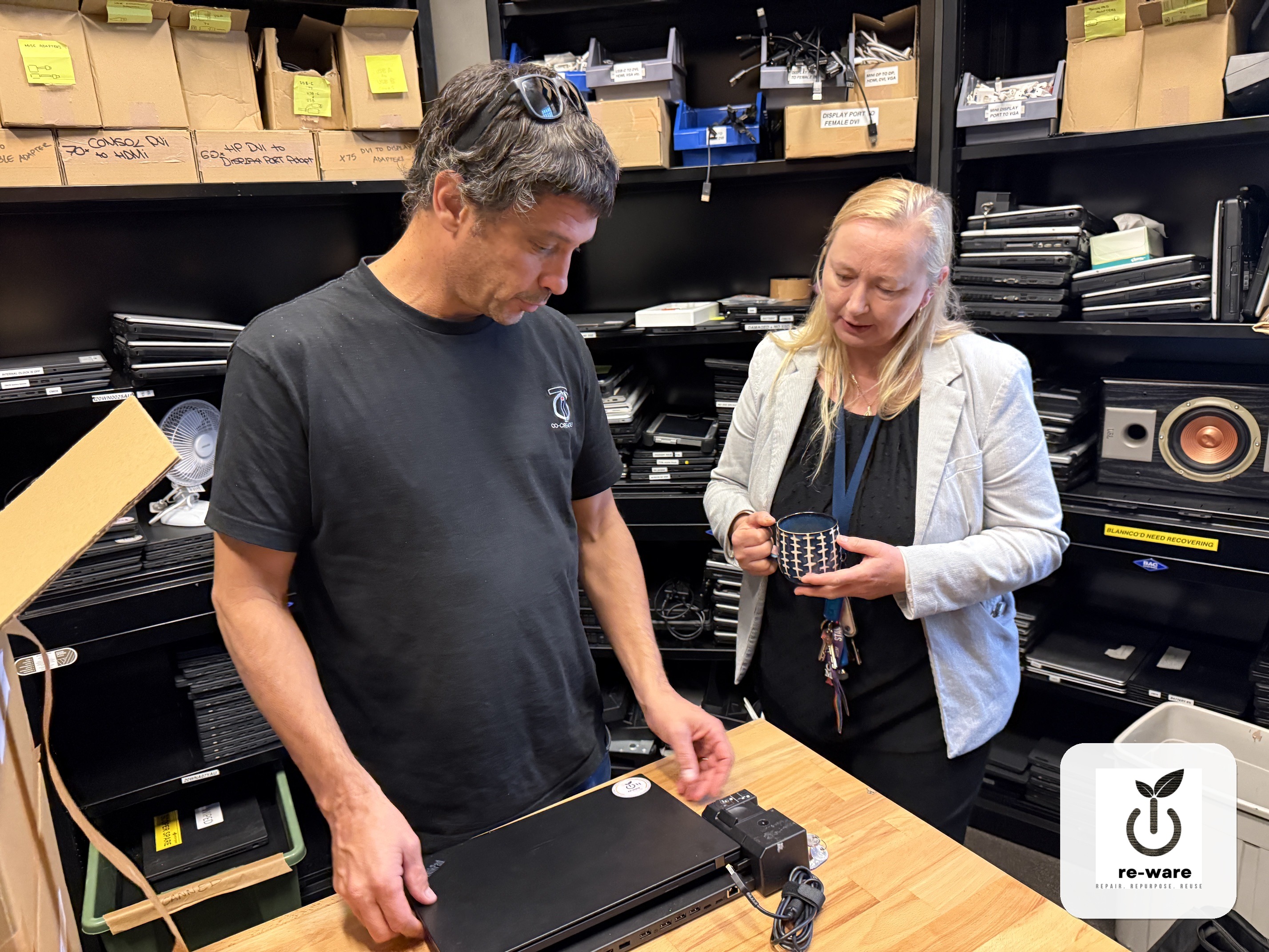 Inspecting a device before donation to the community
