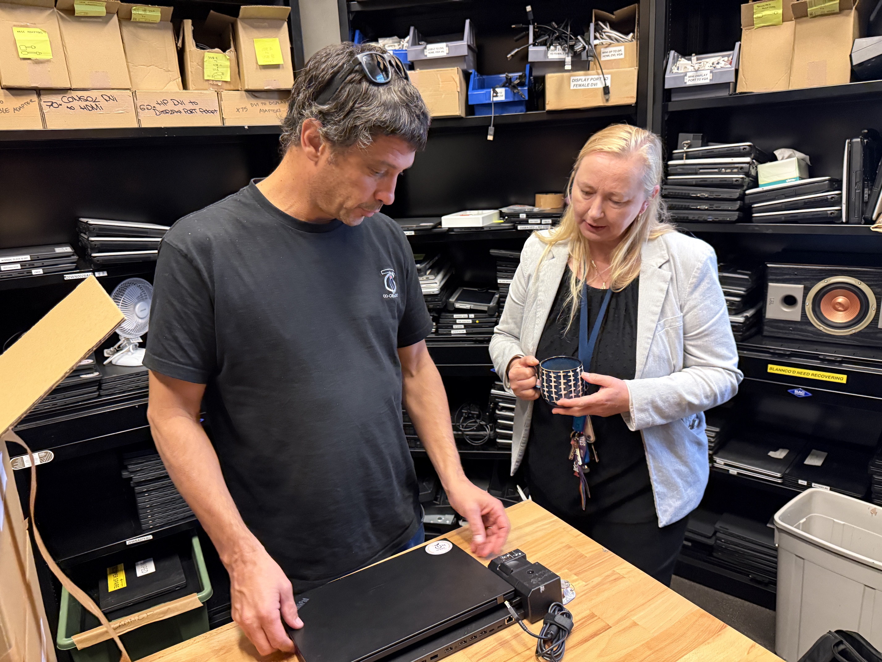 Inspecting a device before donation to the community